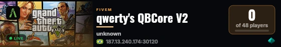qwerty's QBCore V2 live status badge