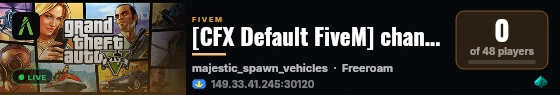 [CFX Default FiveM] change-me live status badge