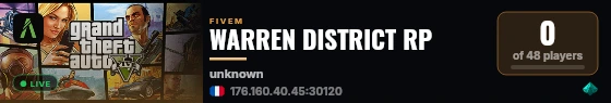 WARREN DISTRICT RP live status badge