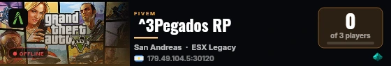  ^3Pegados RP live status badge