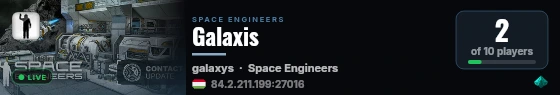 Galaxis live status badge