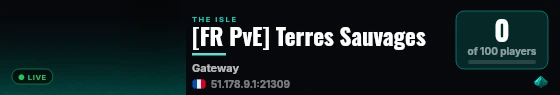 Terres Sauvages live status badge