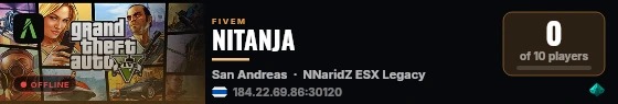 NITANJA live status badge