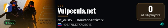 Vulpecula.net live status badge