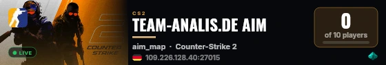 TEAM-ANALIS.DE AIM live status badge