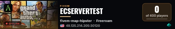 ECSERVERTEST live status badge
