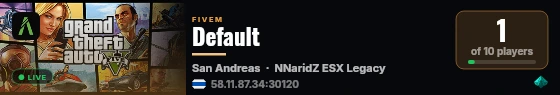 Default live status badge