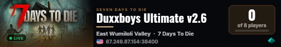 Duxxboys Ultimate v2.6 live status badge