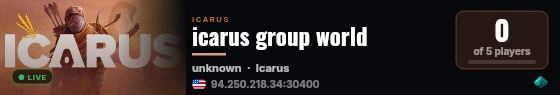 icarus group world live status badge