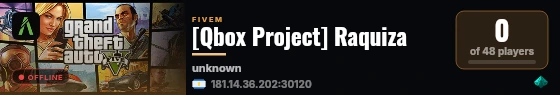 [Qbox Project] Raquiza live status badge
