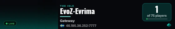 EvolutionZ EU live status badge