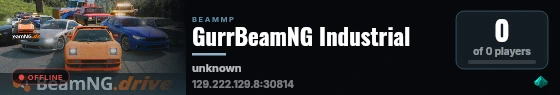 GurrBeamNG Industrial live status badge
