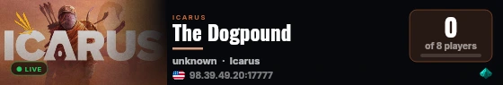 The Dogpound live status badge