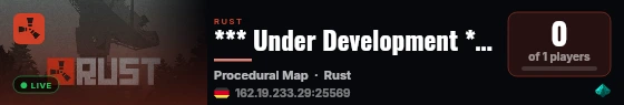 *** Under Development *** live status badge