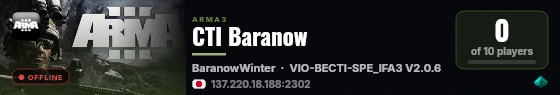 CTI Baranow live status badge