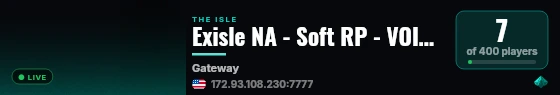 Exisle NA - Soft RP - VOIP - x2 Growth live status badge