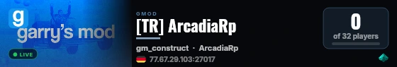 [TR] ArcadiaRp live status badge