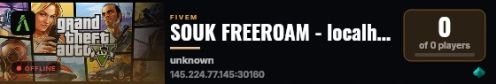SOUK FREEROAM - localhost live status badge