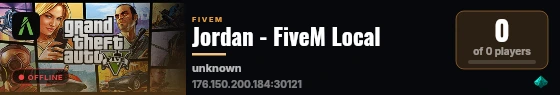 Jordan - FiveM Local live status badge