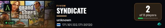 SYNDICATE live status badge