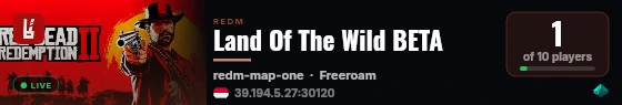 Land Of The Wild BETA live status badge