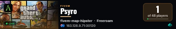 Psyro live status badge