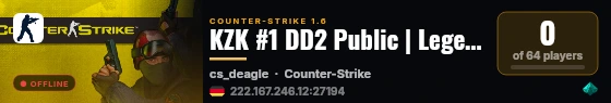 KZK #1 DD2 Public | Legend +18 live status badge