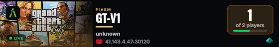 GT-V1 live status badge