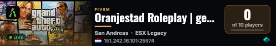 Oranjestad Roleplay | gemaakt door ftx customs live status badge