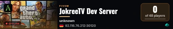 JokreeTV Dev Server live status badge