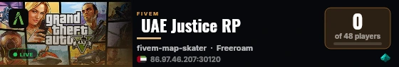  UAE Justice RP live status badge