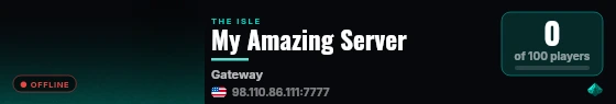My Amazing Server live status badge
