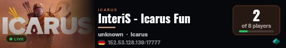 InteriS - Icarus Fun live status badge