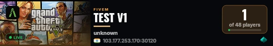 TEST V1 live status badge