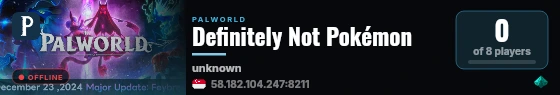Definitely Not Pokémon live status badge
