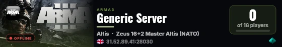Generic Server live status badge