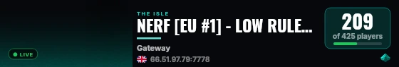 NERF [EU #1] - LOW RULES - 1.25x - STORAGE - HIGH AI live status badge