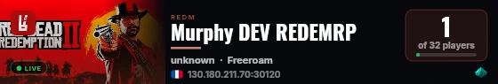 Murphy DEV REDEMRP live status badge