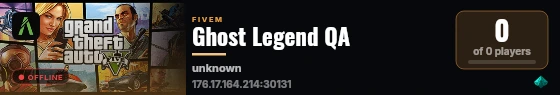 Ghost Legend QA live status badge
