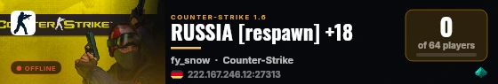 RUSSIA [respawn] +18 live status badge