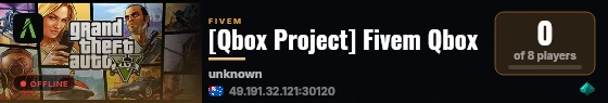 [Qbox Project] Fivem Qbox live status badge