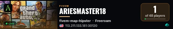 ARIESMASTER18 live status badge
