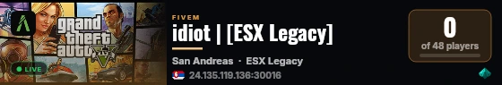 idiot | [ESX Legacy] live status badge