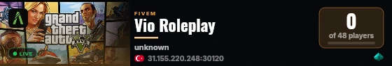 Vio Roleplay live status badge