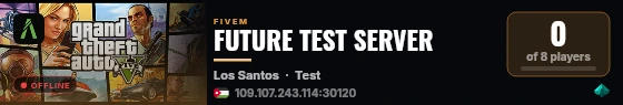 FUTURE TEST SERVER live status badge
