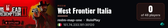 West Frontier Italia live status badge