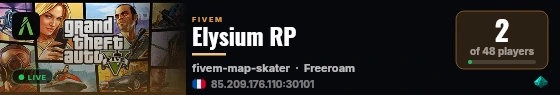 Elysium RP live status badge