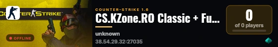 CS.KZone.RO Classic + Fun CS 1.6 – Level, XP System live status badge