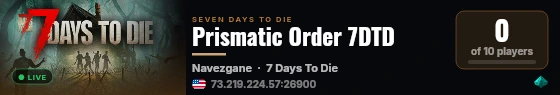 Prismatic Order 7DTD live status badge