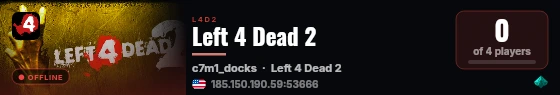Left 4 Dead 2 live status badge